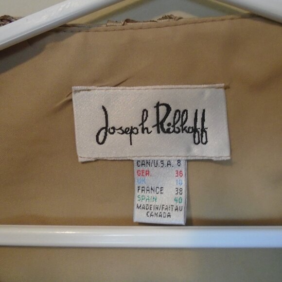 JOSEPH RIBKOFF WOMANS ZIP UP GOLD COLORED LONG SLEEVESHIRT SIZE 8 - Picture 3 of 3